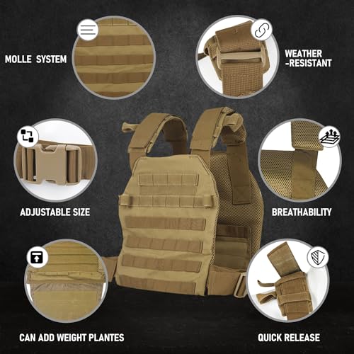 Weighted Vest for Men and Women Adjustable Training T8944