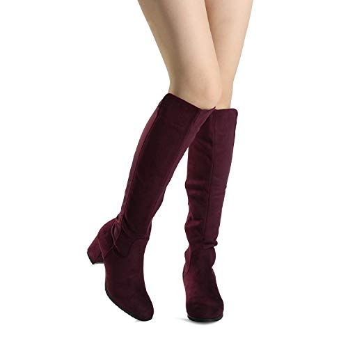 DREAM PAIRS Women's Knee High Stretchy Fashion Boots E32133