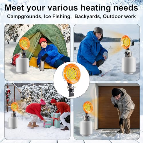 Honoson 15,000 BTU Propane Tank Top Heater with Shut-off Valve for Outdoor Camping S72538