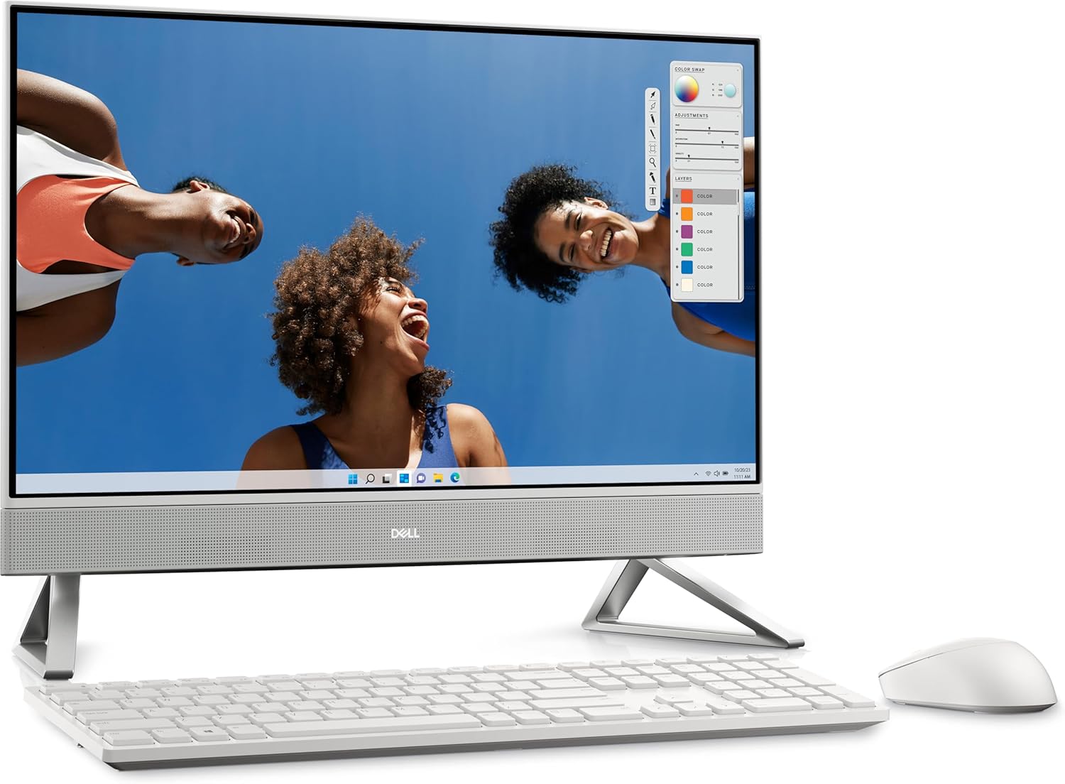 Dell Inspiron 5420 23.8" FHD Touchscreen All-in-One Desktop, Intel Core i7, 16GB RAM, 512GB SSD, Windows 11, White M830376