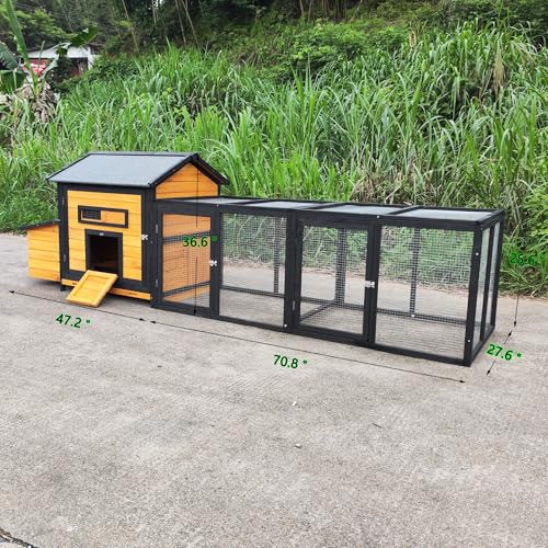 Extra Large Outdoor Chicken Coop with Nesting Box & Leak-Proof Tray W4756