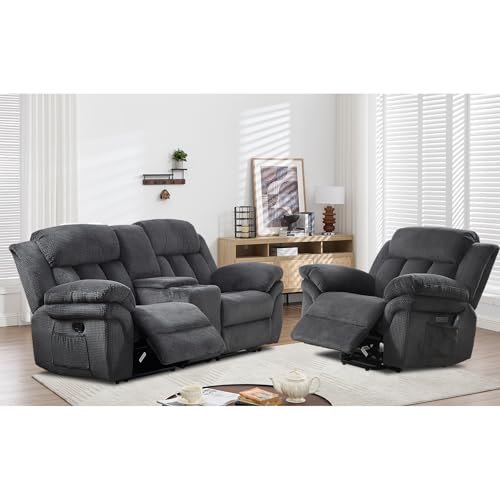 CANMOV 46" Wide Power Lift Recliner Chair for Elderly, with Massage and Heat, Light Brown K346927