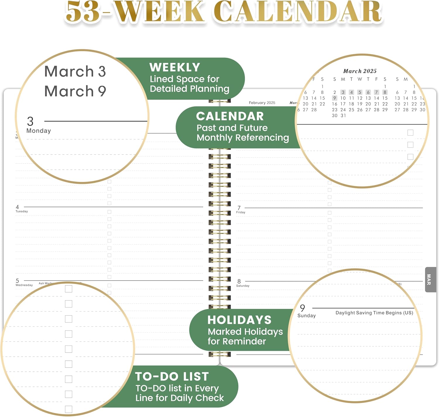 2024-2025 Planner, July 2024 - June 2025, Weekly & Monthly, 8" x 10", Twin-Wire Binding, Pink X499
