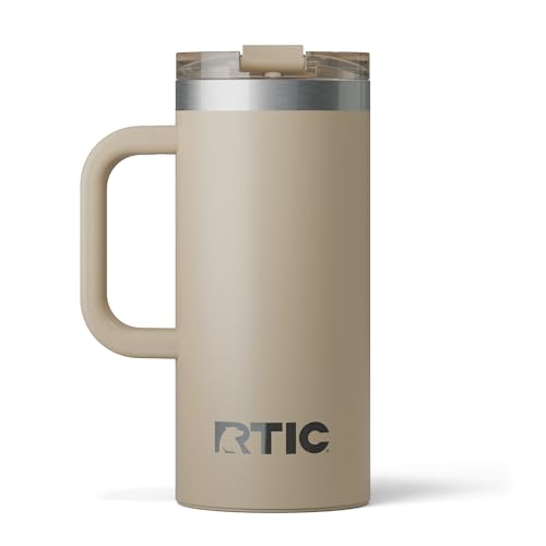 RTIC 20oz Road Trip Travel Mug with Lid and Handle, Insulated Stainless Steel P393441