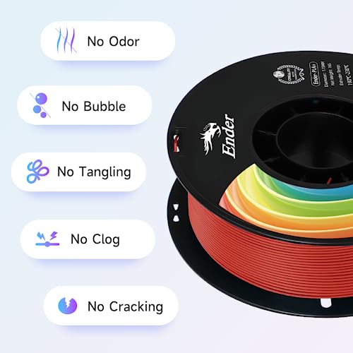 Creality PLA Plus Filament 1.75mm Rainbow Multicolor 1KG Spool O376011