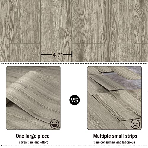 Oxdigi Peel and Stick Vinyl Flooring Roll 23"x393" Waterproof Wood Plank U1250