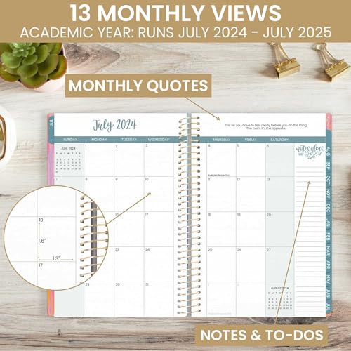 bloom daily planners 2024-2025 Academic Year Day Planner, Weekly/Monthly Dated Organizer K713134