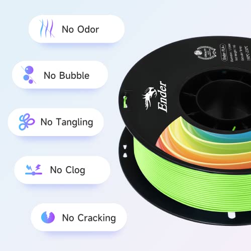 Creality PLA Plus Filament 1.75mm Rainbow Multicolor 1KG Spool O376011