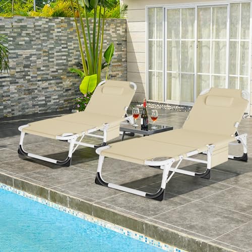 ABORON Folding Camping Cot with Mat for Adults, Heavy Duty Outdoor Bed with Carry Bag C211720