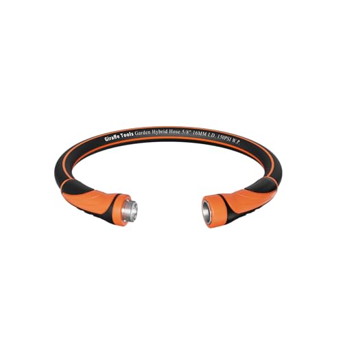 Giraffe Tools Garden Hose 100ft x 5/8", Heavy Duty Flexible Hybrid Hose Q38065