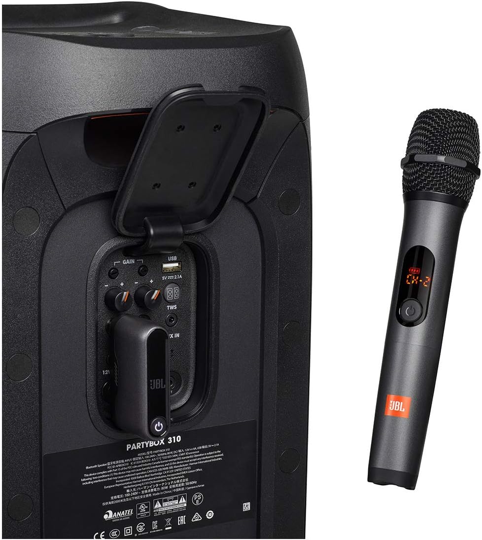 JBL Wireless Dual-Channel Microphone System with Two Mics, Black F446