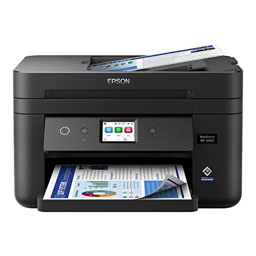 Epson Workforce WF-2930 Wireless All-in-One Printer with Scan, Copy, Fax, ADF, Black N808541