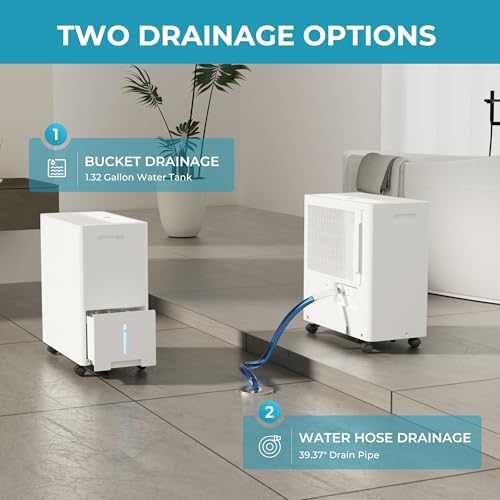 Euhomy 4500 Sq.Ft Energy Star Dehumidifier with Drain Hose, 50 Pint D422