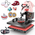 Heat Press Machine 5 in 1 Combo Heat Press 12 x 15 Inch Heat Transfer Machine 360-Degree Swing Away Digital Shirt Printing Multifunction Heat Transfer Sublimation for T Shirts Mugs Hat Plate Cap
