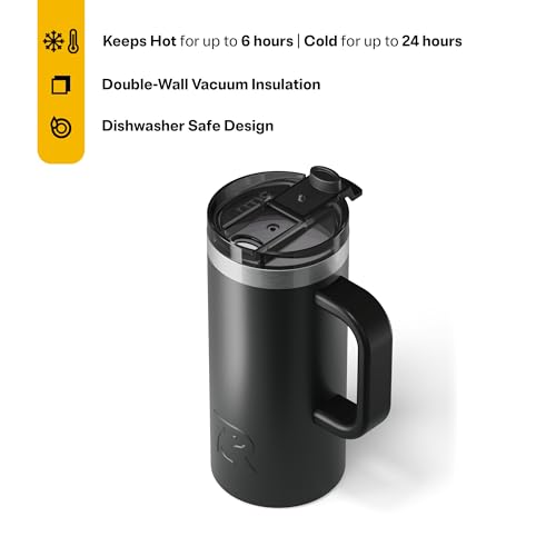 RTIC 20oz Road Trip Travel Mug with Lid and Handle, Insulated Stainless Steel P393441