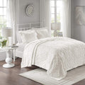 MISC Oversized White Chenille Bedspread King/Cal King 120x118 Vintage Medallion Extra Long Bedding to The Floor Tufted Old Fashioned Traditional Antique Classic Cotton, 3 Piece