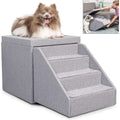 PetFusion Multi-Purpose Pet Stairs Foldaway Cat &amp; Dog Steps. Ottoman &amp; Dog Toy Basket &amp; Storage - Pet Supplies online store
