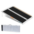 Portable Wheelchair Ramp Black 6FT 800 lbs Non-Slip Threshold Ramps Handicaps Ramps Aluminum Folding Ramps Wheel Chair Ramp for Home Steps Doorways Stairs Scooter 72" Lx 29.2" Wx2H
