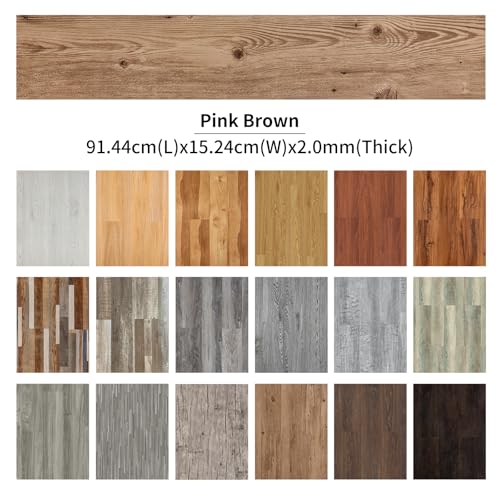 Self Adhesive Vinyl Flooring Planks Wood Effect Waterproof Grey 36pcs U963416
