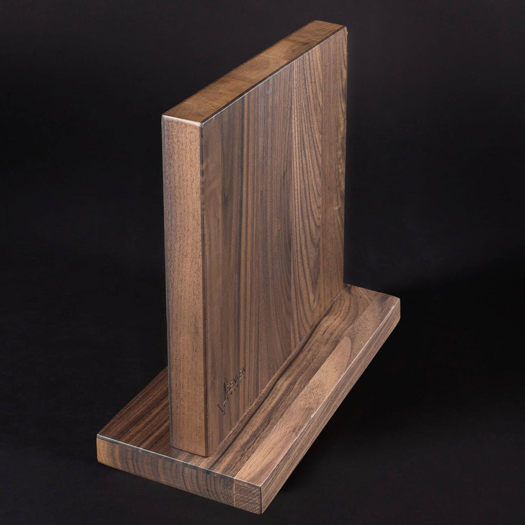 SENKEN 5-Piece Damascus Steel Knife Set with Walnut Magnetic Knife Block H191