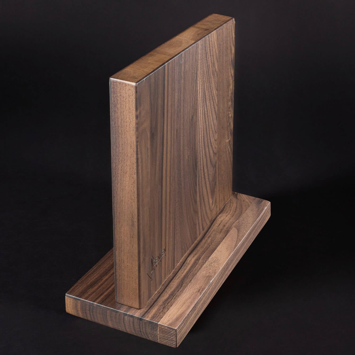SENKEN 5-Piece Damascus Steel Knife Set with Walnut Magnetic Knife Block H191