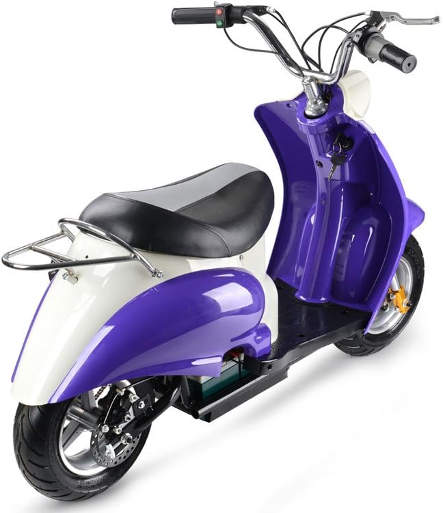 MotoTec 24v Electric Moped Purple T8796