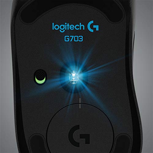 Logitech G703 Lightspeed Wireless Gaming Mouse with Hero 25K Sensor, Black L807272