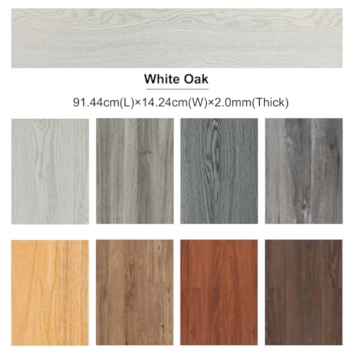 Self Adhesive Vinyl Flooring Planks Wood Effect Waterproof Grey 36pcs U963416