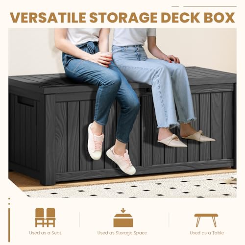 NUNU LAB 31 Gallon Outdoor Storage Box Waterproof Lockable Lid I8083