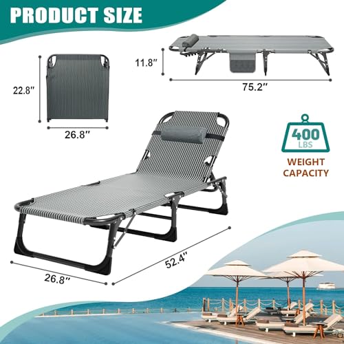DoCred Folding Camping Cot with Mattress, 2 Pack, Heavy Duty for Adults, Portable with Carry Bag C814529