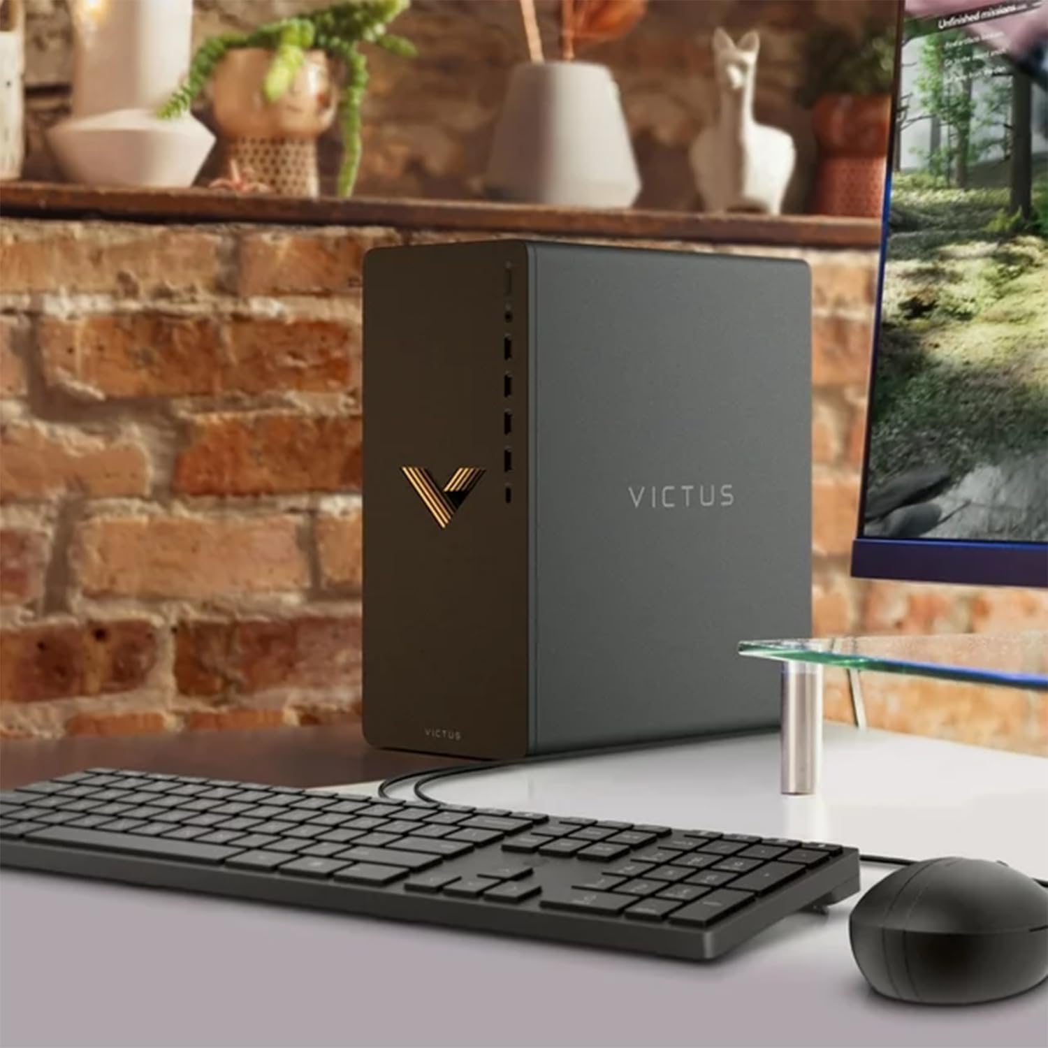 HP Victus Gaming Tower Desktop, AMD Ryzen 5 5600G, RX 6400, 16GB RAM, 512GB SSD, Windows 11 Home E9611