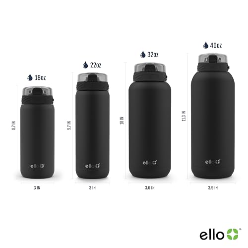 Ello Cooper 32oz Stainless Steel Water Bottle with Straw and Handle Q4598