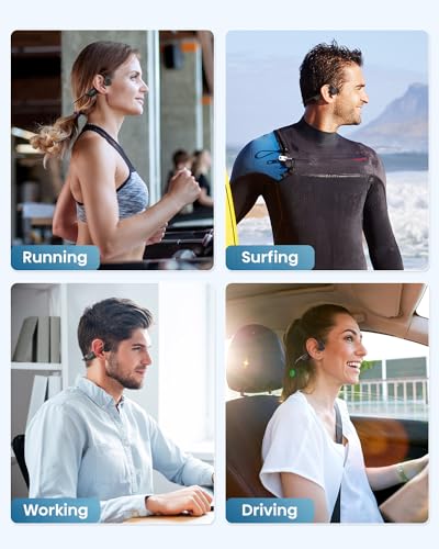 Swimming Headphones IP68 Waterproof Bone Conduction Bluetooth 5.3 with MP3 Player 32G F859761