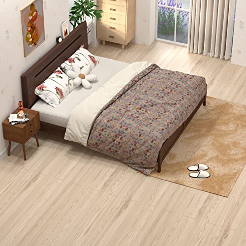 Oxdigi Peel and Stick Vinyl Flooring Roll 23"x393" Waterproof Wood Plank U1250