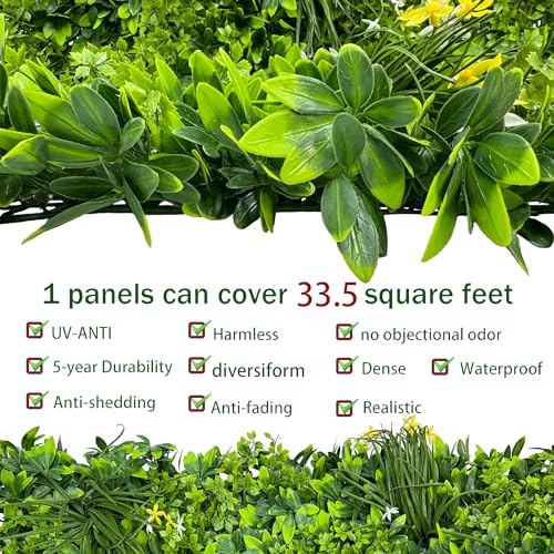 Artificial Ivy Privacy Fence Wall Screen 40x120 in UV-Anti Faux Greenery Backdrop U1001