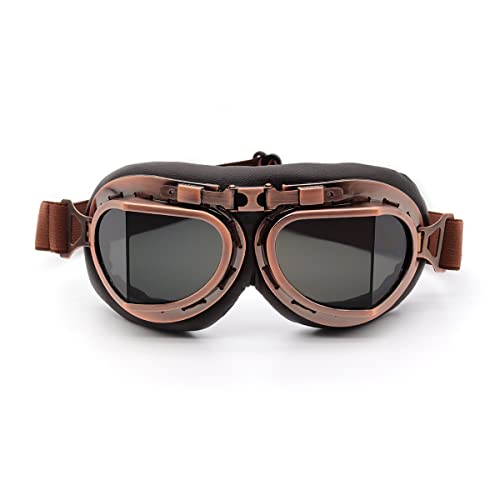 kucehiup Vintage Aviator Goggles Motorcycle Goggles