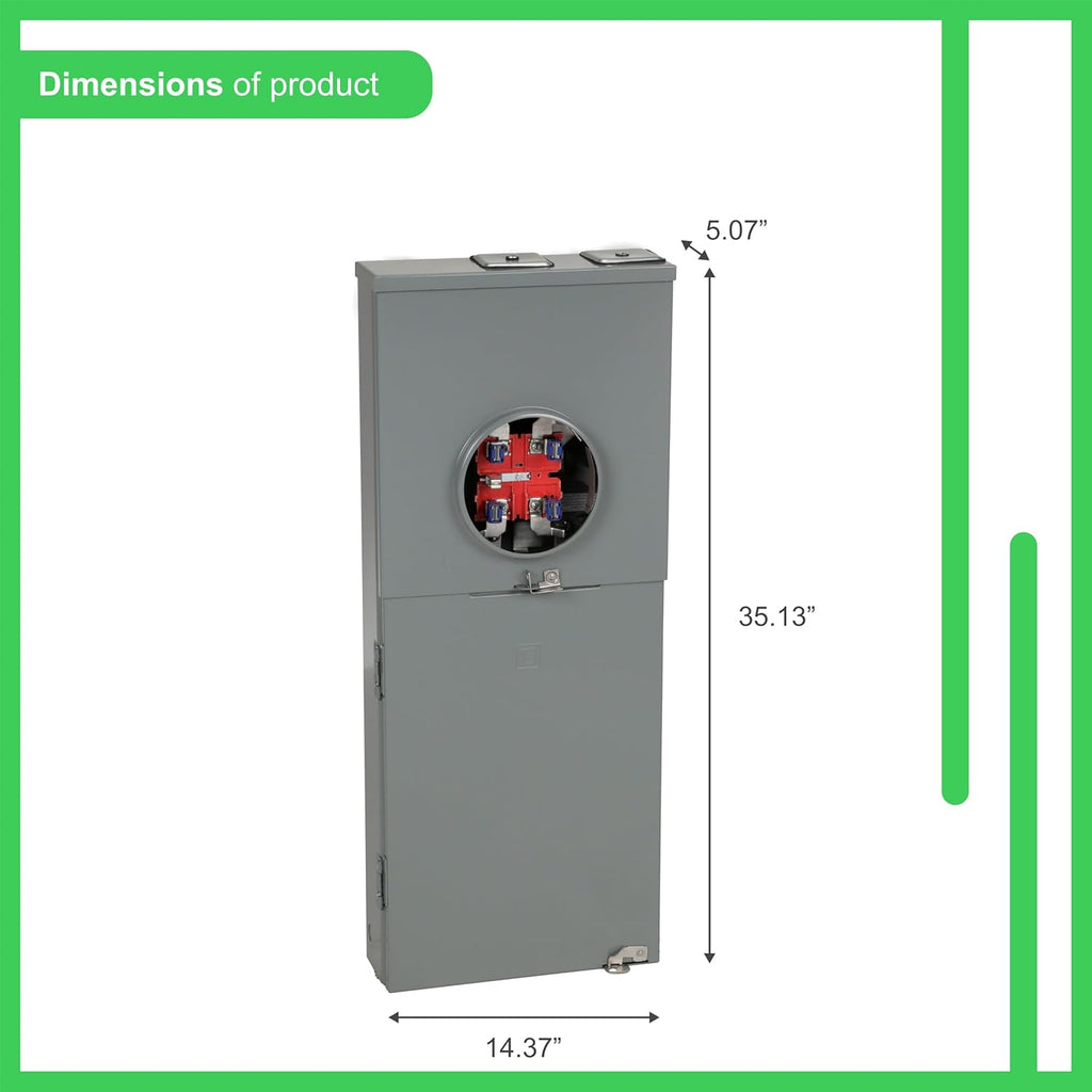 Square D Homeline 200-Amp 8-Space 16-Circuit Outdoor Main Breaker CSED H257