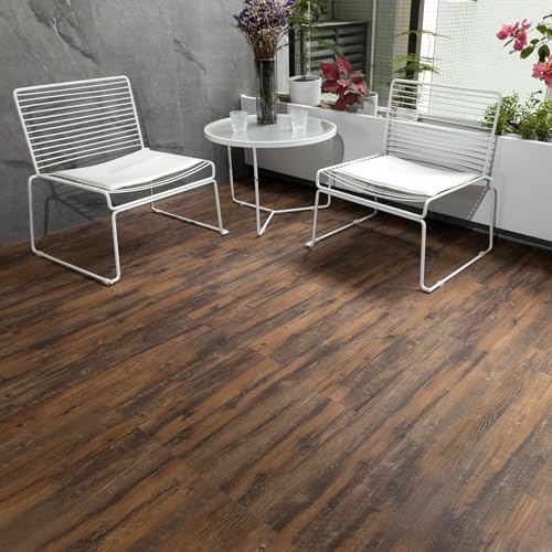 Self Adhesive Vinyl Flooring Planks Wood Effect Waterproof Grey 36pcs U963416