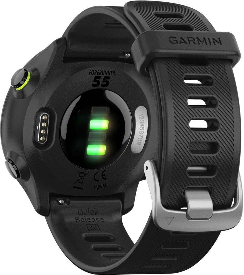 Garmin Forerunner 55 GPS Running Smartwatch (Black) Power Bundle D41296