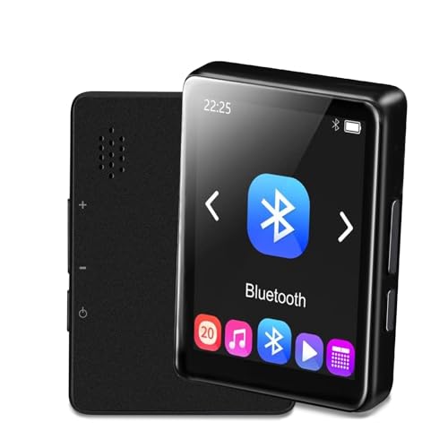 2.4" Full Touch Screen MP3 Player with Bluetooth, SKYBESS 32GB Portable MP3 Music Player with TF Card Slot, HiFi Lossless MP3 Players with Speaker, FM Radio, Video, Recorder, Alarm Clock & Earphones
