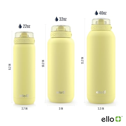 Ello Cooper 32oz Stainless Steel Water Bottle with Straw and Handle Q4598