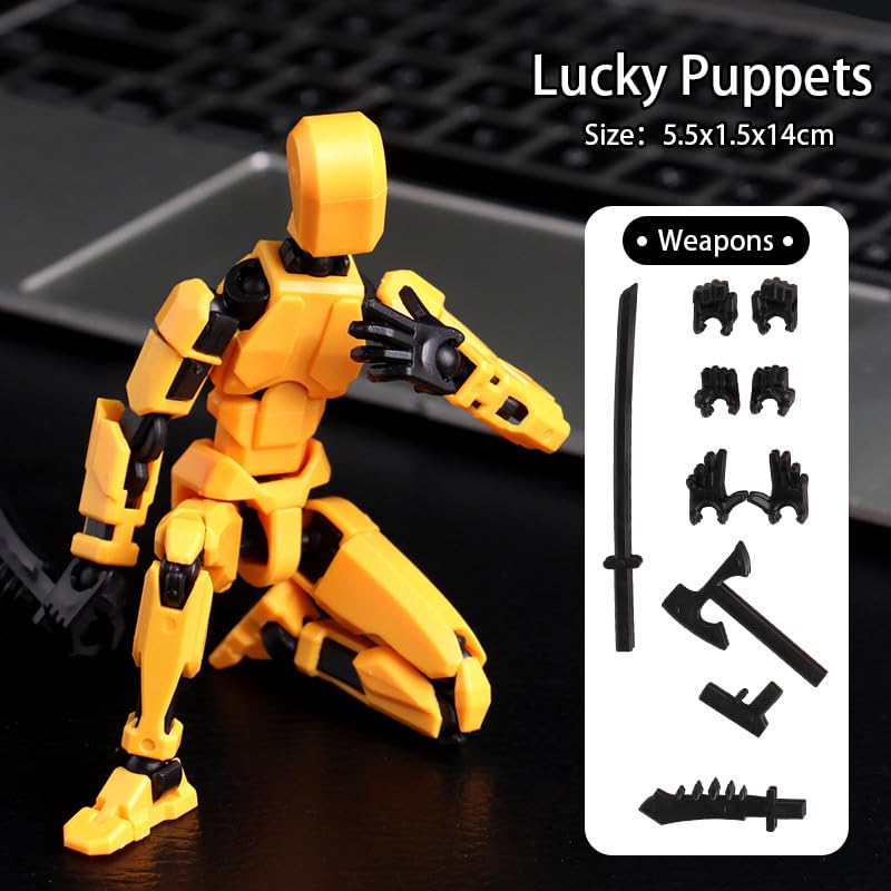 Titan 13 Action Figure Set, 3D Printed Multi-Jointed Dummy Robot (9pcs) Z973804