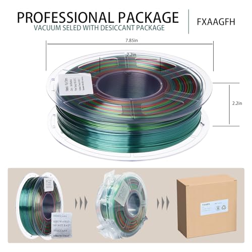 Rainbow 3D PLA Printer Filament 1.75mm Matte, 1kg P386477