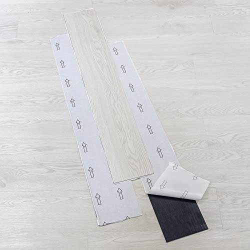 Self Adhesive Vinyl Flooring Planks Wood Effect Waterproof Grey 36pcs U963416