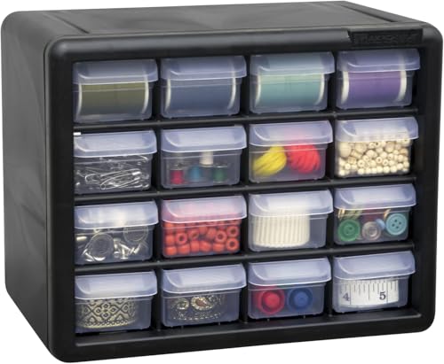 Akro-Mils 24-Drawer Plastic Storage Cabinet, Black I624065