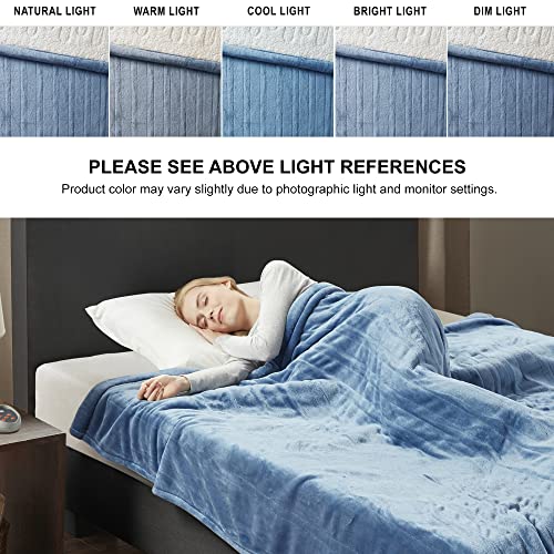 Woolrich Heated Plush to Berber Electric Blanket Throw King 100x90 Grey J80857