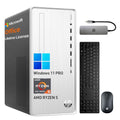 HP Desktop Computer Tower PC, AMD Ryzen 5 Pavilion Desktop Tower for Business and Gaming, 32GB RAM 2TB SSD, Lifetime Microsoft Office, Windows 11 Pro, Wi-Fi 6, Ethernet RJ-45, HDMI, USB-C