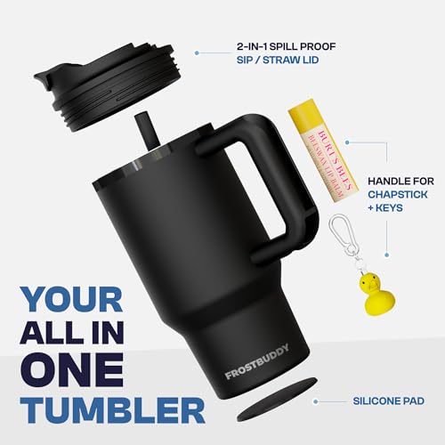 Frost Buddy Thicc Buddy 40 oz Stainless Steel Tumbler with Lid and Straw Q581