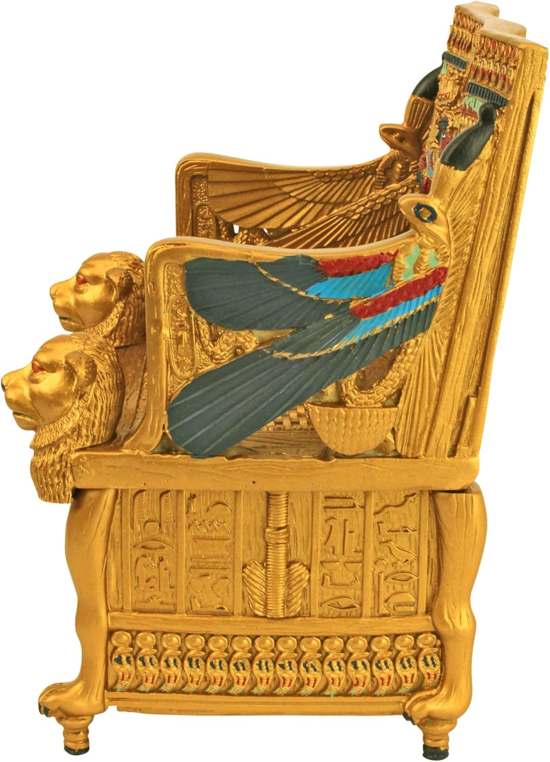 Design Toscano Egyptian Décor Trinket Box - King Tut's Golden Throne Jewelry Box E29605