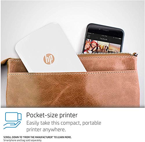 HP Sprocket Portable Color Photo Printer 2x3" Sticky-Backed Paper - Black N661